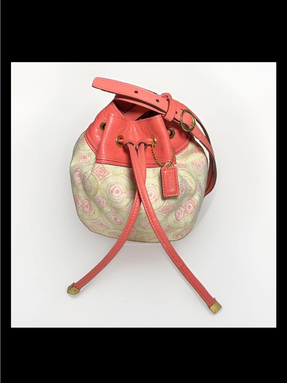 Coach Audrey Op-Art Swirl Drawstring Crossbody Bucket Bag, 2011 Style: (#45392)